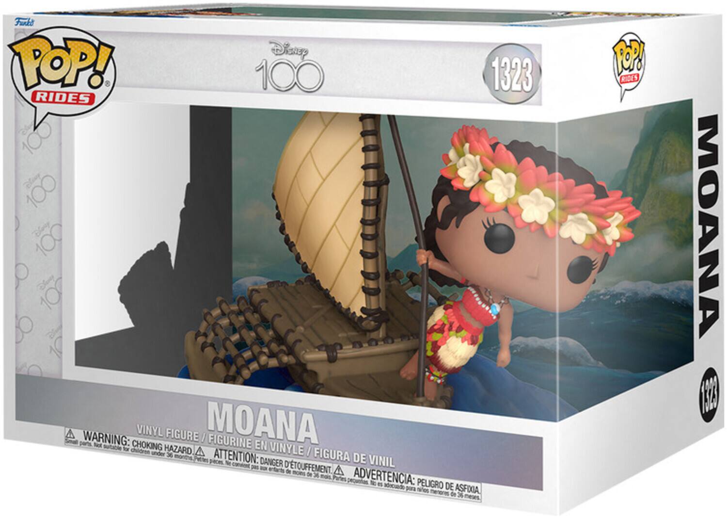 Farko Disney 100 1323 RIDES 100 Disney 100 Small A WARNING: CHOKING HAZARD. A ATTENTION: DANGER D'ÉTOUFFEMENT. enfants de moins de 36 mois. Parties NON adéquates. PELIGRO: peligro de asfixia. oP! RIDES MOANA (