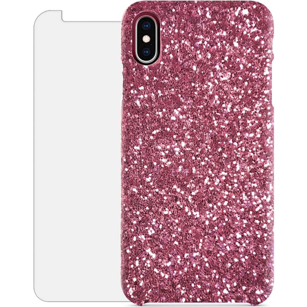 classic case with glass screen protector for apple iphone xr - sparkle/rose gold classic case with glass screen protector for apple iphone xr - sparkle/rose gold