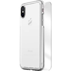 SaharaCase - Protective Kit Case with Glass Screen Protector for Apple iPhone XS Max - Crystal Clear - Front_Zoom