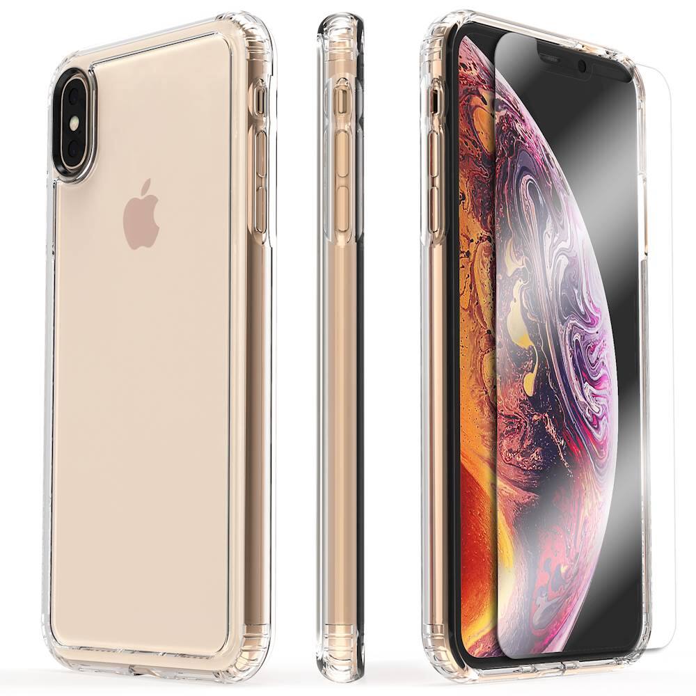 Alt View 12. SaharaCase - Protective Kit Case with Glass Screen Protector for Apple iPhone XS Max - Crystal Clear.