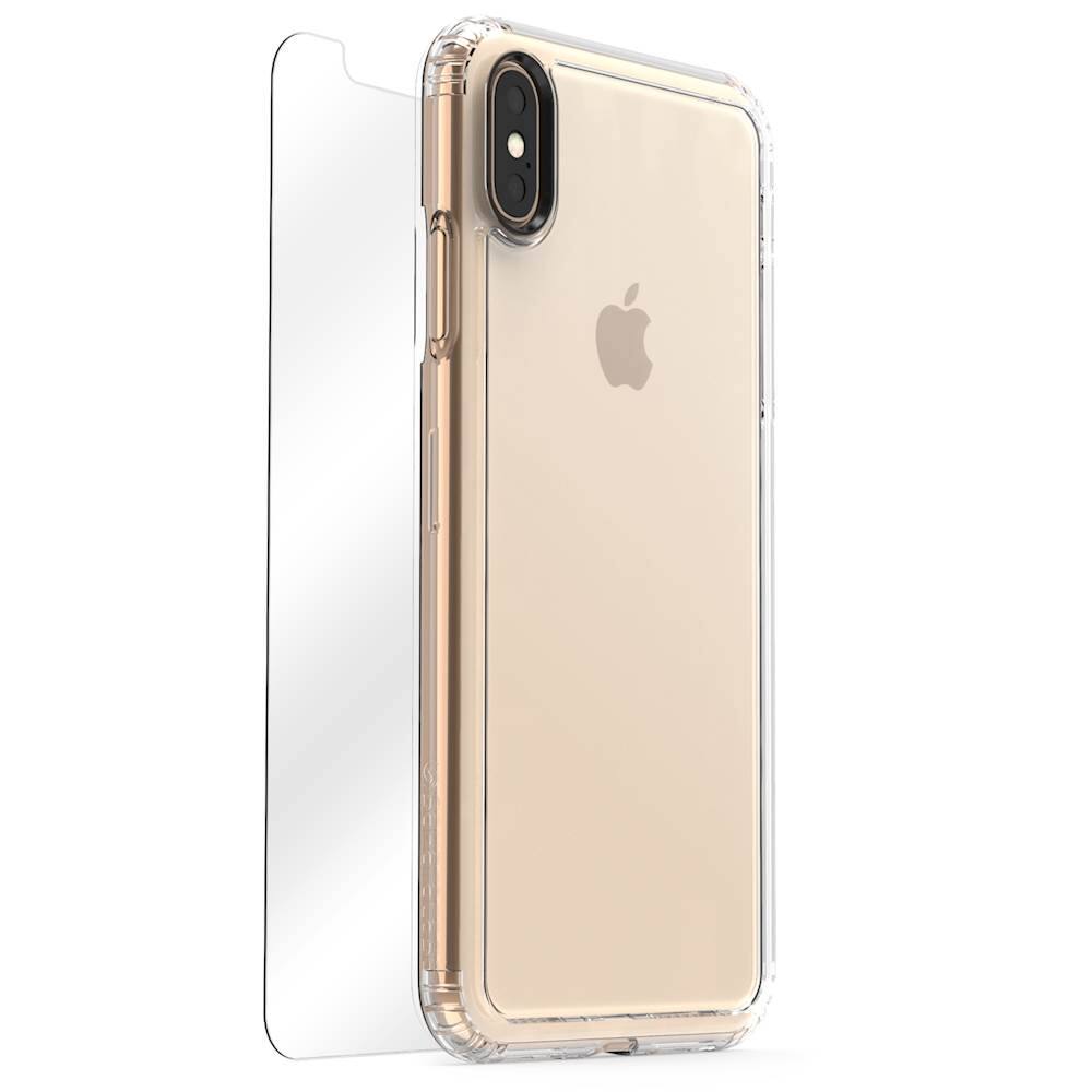Alt View 13. SaharaCase - Protective Kit Case with Glass Screen Protector for Apple iPhone XS Max - Crystal Clear.