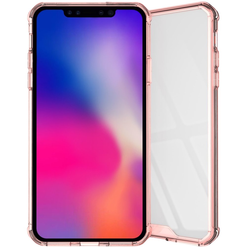 onlycase series case for apple iphone xs max - rose gold clear