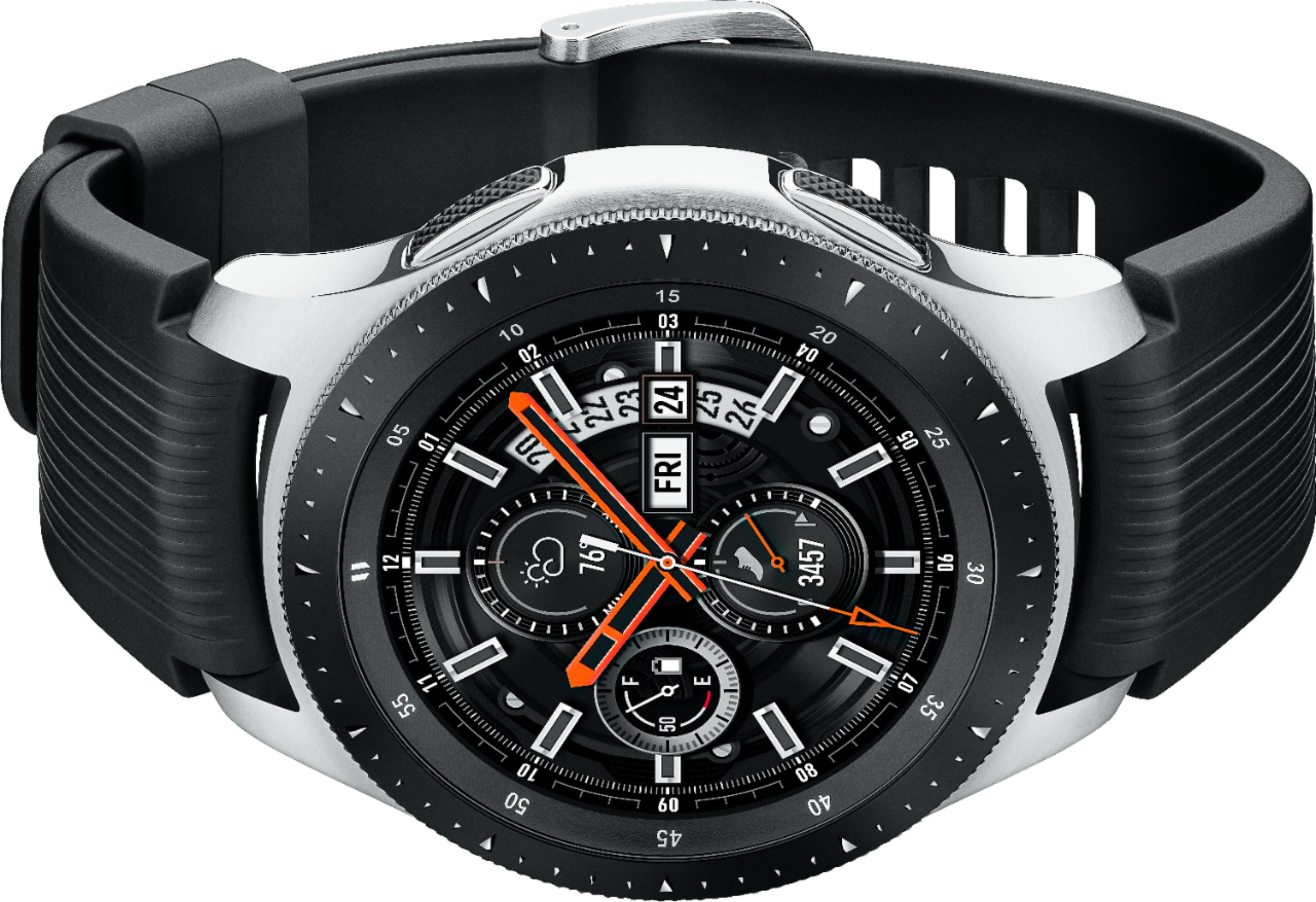 Best Buy Samsung Galaxy Watch Smartwatch 46mm Stainless Steel LTE 