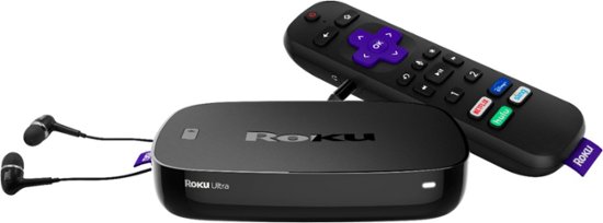 Roku - Ultra 4K Streaming Media Player with JBL Headphones and Enhanced Voice Remote - Black - Front_Zoom