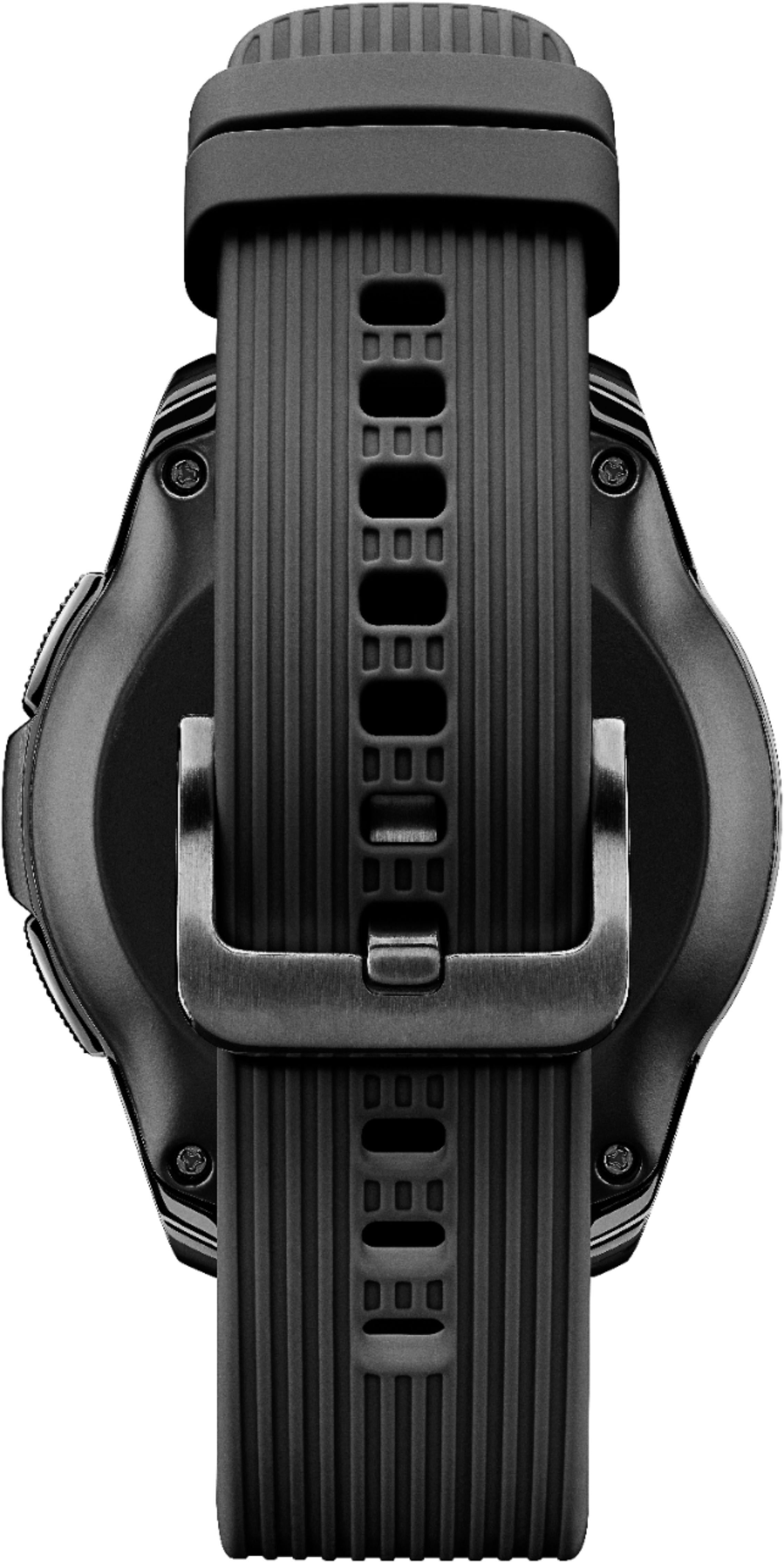 Back View: Samsung - Galaxy Watch Smartwatch 42mm Stainless Steel LTE (unlocked) - Midnight Black