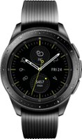 Samsung - Galaxy Watch Smartwatch 42mm Stainless Steel LTE (unlocked) - Midnight Black - Front_Zoom