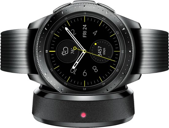 nesreća alge nepopustljiv  Samsung Galaxy Watch Smartwatch 42mm Stainless Steel LTE (unlocked)  Midnight Black SM-R815UZKAXAR - Best Buy