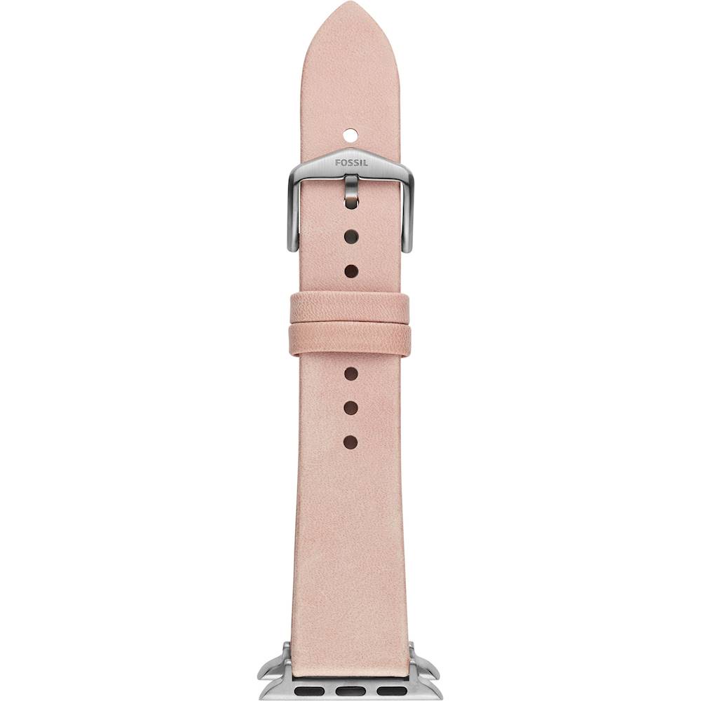 Angle View: Fossil - Leather Watch Strap for Apple Watch® 38mm and 40mm - Blush