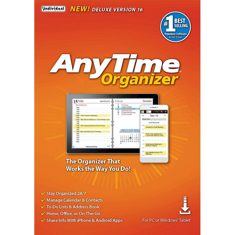 Front. Individual Software - AnyTime Organizer Deluxe 16.