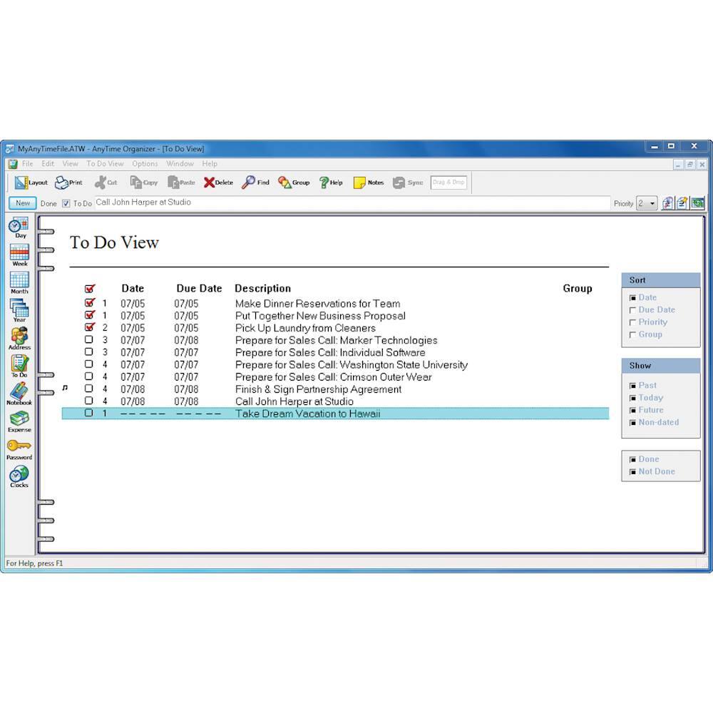 Alt View 11. Individual Software - AnyTime Organizer Deluxe 16.