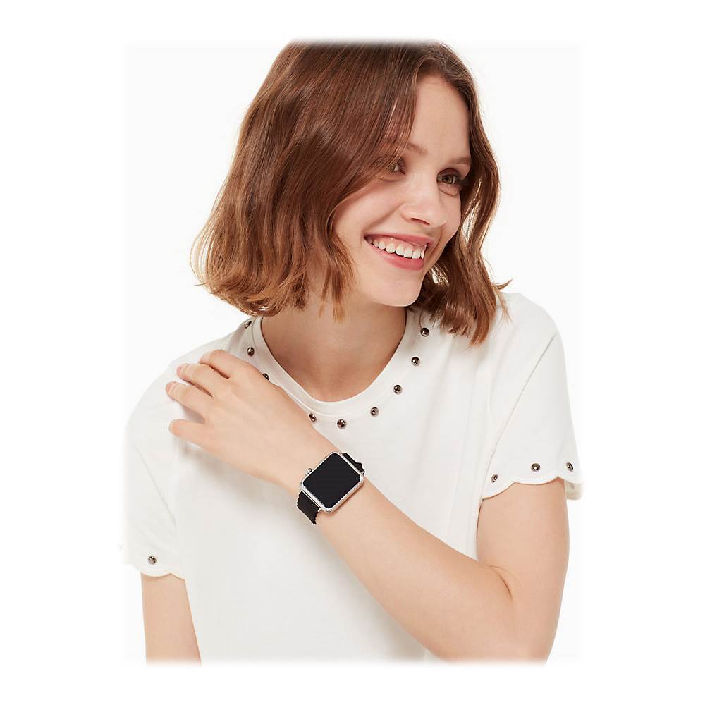 Kate Spade New York Silicone band for 38/40/41mm Apple Watch® Black Scallop  Black KSS0018 - Best Buy