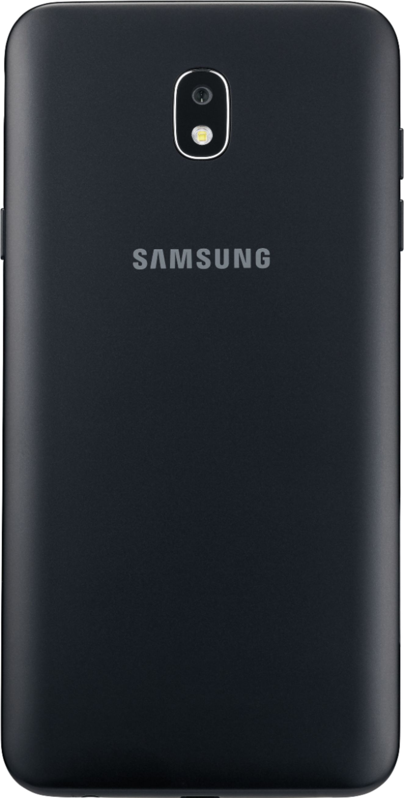Back View: Samsung - Galaxy J7 (2018) - Black (Consumer Cellular)
