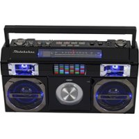 Studebaker - Bluetooth Boombox with FM Radio, CD Player, 10 watts RMS - Black - Front_Zoom