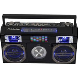 Studebaker - CD-RW/CD-R Boombox with AM/FM Radio - Black - Front_Zoom