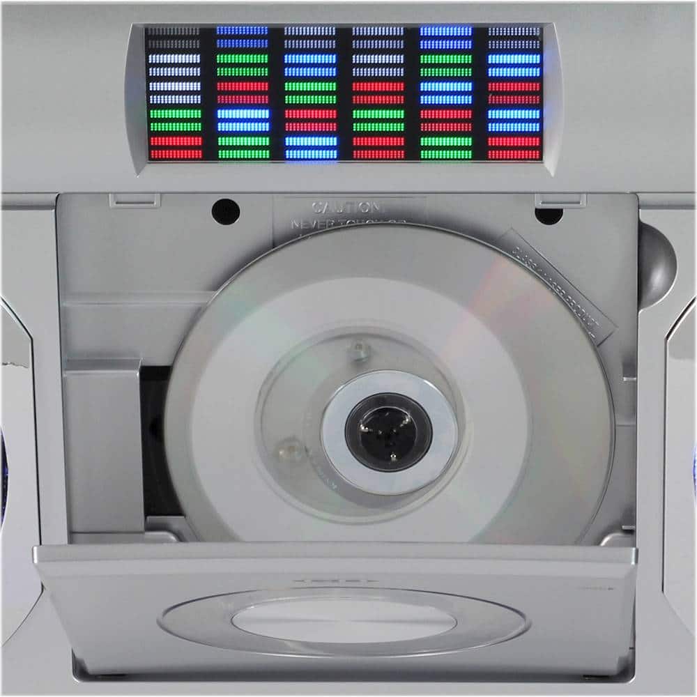 Alt View 13. Studebaker - Master Blaster 5W Boombox with Bluetooth - Silver.