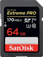SanDisk - Extreme PRO 64GB SDXC UHS-I Memory Card - Front_Zoom