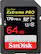Front. SanDisk - Extreme PRO 64GB SDXC UHS-I Memory Card - Black.
