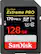 Front. SanDisk - Extreme PRO 128GB SDXC UHS-I Memory Card - Black.