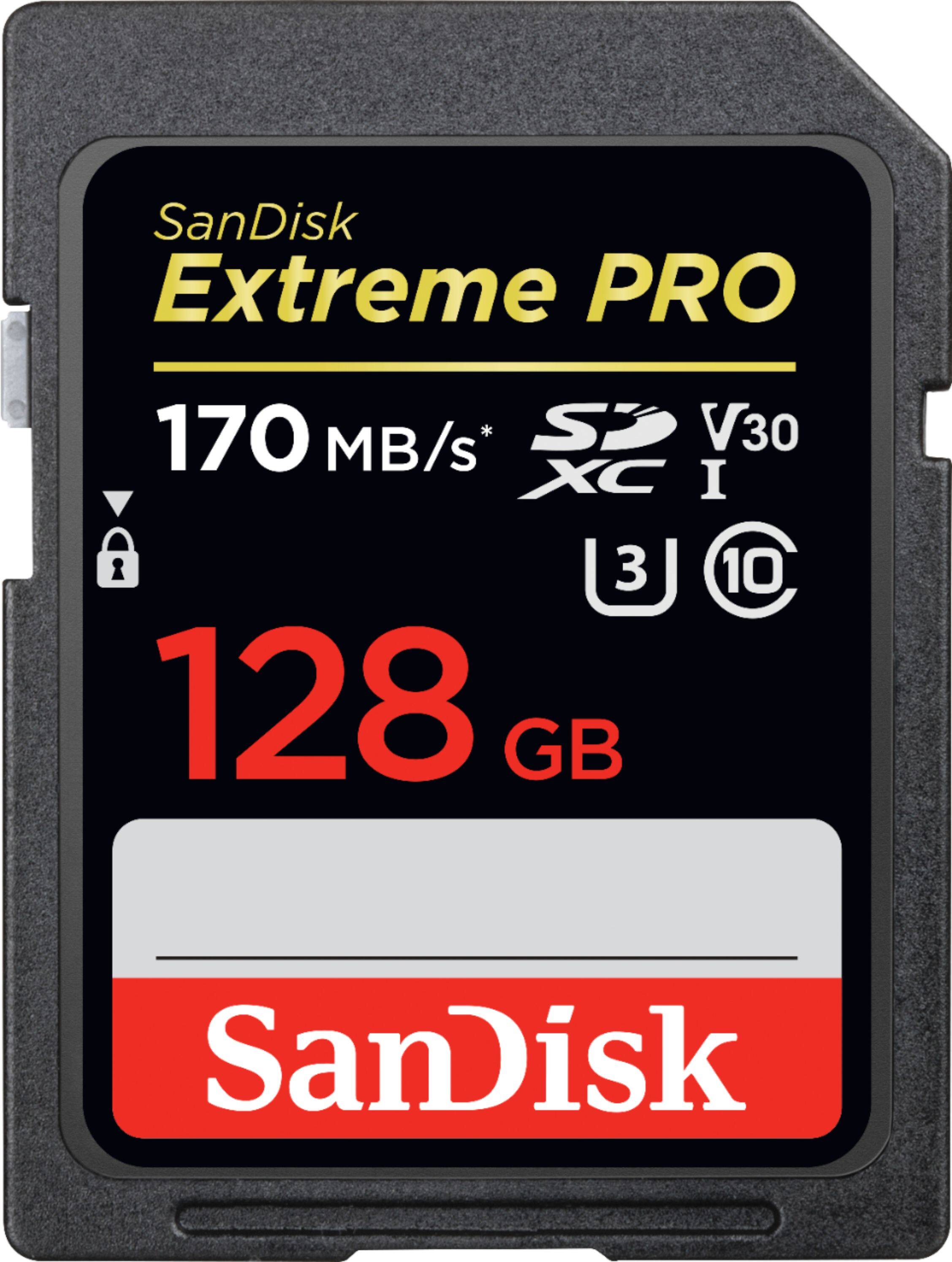 SanDisk - Extreme PRO 128GB SDXC UHS-I Memory Card