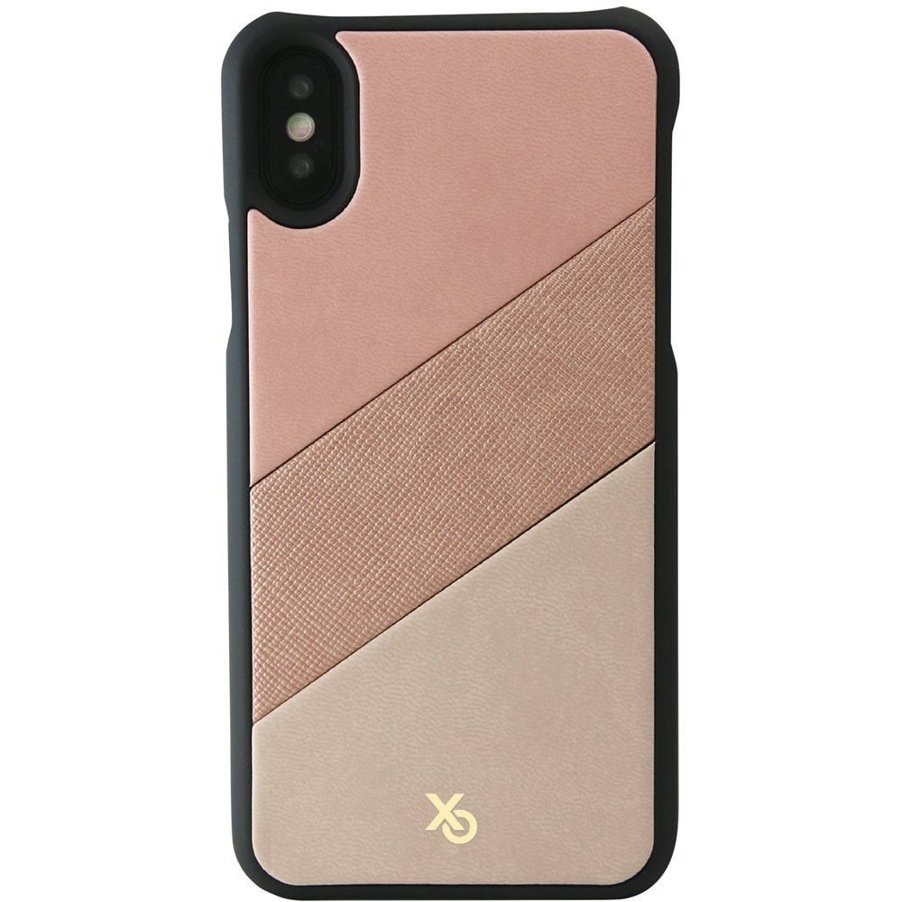 enamor triptych collection miami fab case for apple iphone x and xs - pink/tan/taupe