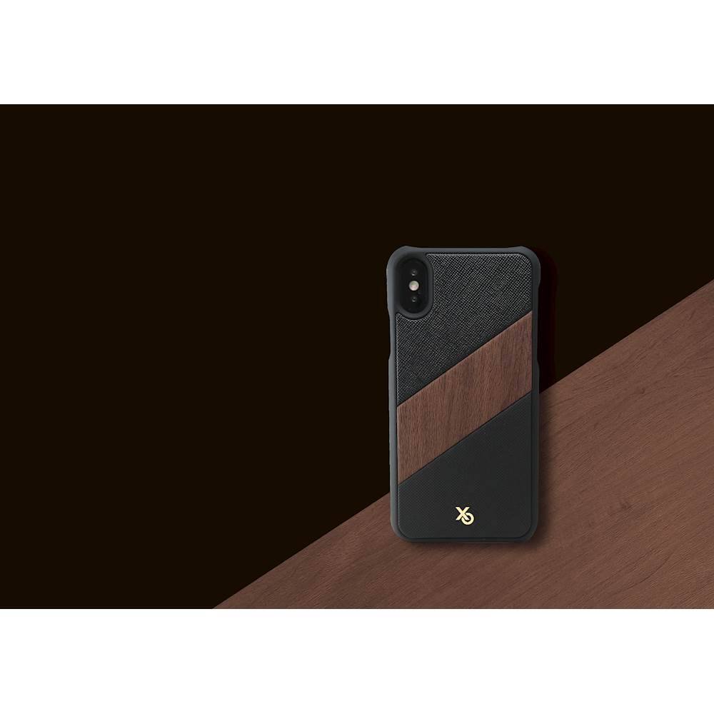 enamor triptych collection new york case for apple iphone x - black/brown enamor triptych collection new york case for apple iphone x - black/brown