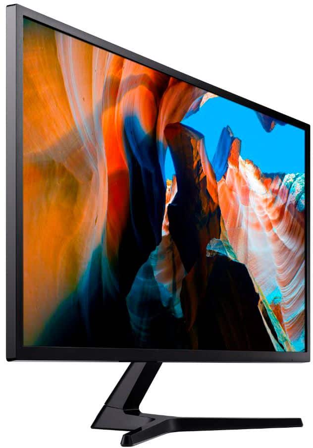 Alt View 12. Samsung - 32” ViewFinity UJ590 UHD Monitor - Dark Gray/Blue.