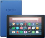 Front. Amazon - Fire HD 8 - 8" - Tablet - 16GB 8th Generation, 2018 Release - Marine Blue.