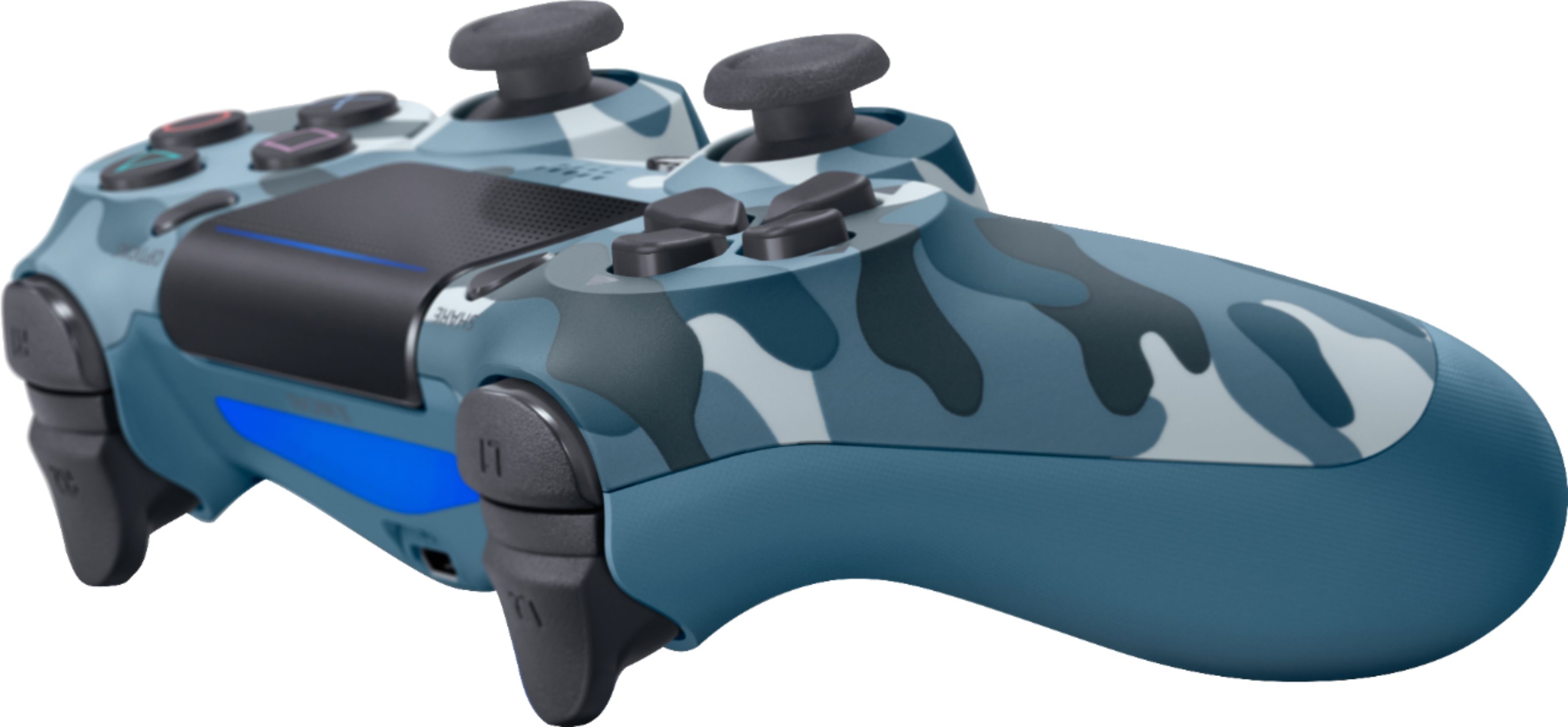Best Buy: DualShock 4 Controller for PlayStation 4 Blue Camouflage 3003235