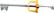Left. Disney - Kingdom Hearts Collectible Full Size Replica of Sora's Kingdom Key Keyblade - Silver/Gold.