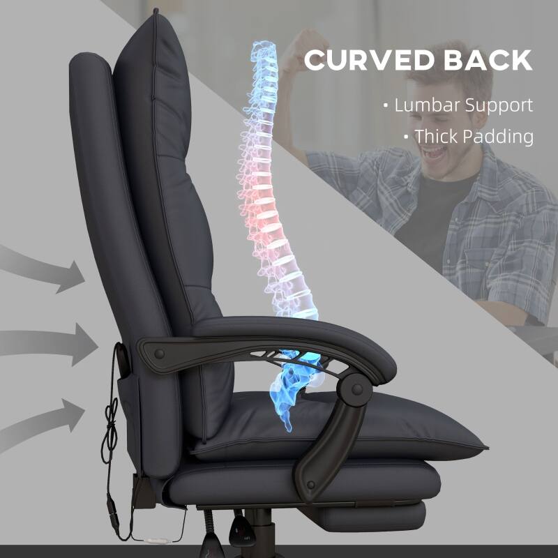 CURVED BACK  
- Lumbar Support  
- Thick Padding