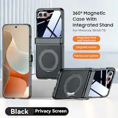 360° Magnetic Case With Integrated Stand
For Motorola 50/60/70
Integrated shell and membrane
Magnetic mount
Fabrics and Leather
Black Privacy Screen