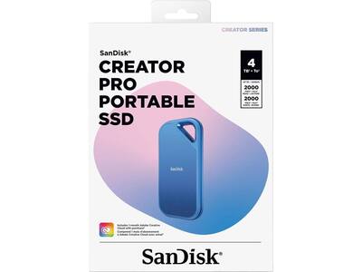 SanDisk Creator Series Pro 4TB USB 3.2 Gen 2x2 Portable SSD SanDisk Creator Series Pro 4TB USB 3.2 Gen 2x2 Portable SSD