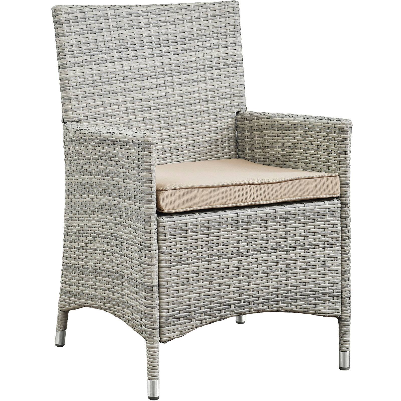 Alt View 1. Modway - Bridge 4 Piece Outdoor Patio Patio Conversation Set by Modway - Light Gray Beige.