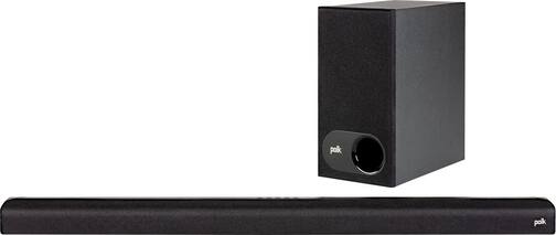 Polk Audio - 2.1-Channel Soundbar System with 5-1/4" Wireless Subwoofer - Black - Larger Front