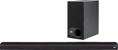 Polk Audio - 2.1-Channel Signa S2 Ultra-Slim Soundbar with Wireless Subwoofer and Dolby Digital - Black - Front_Zoom