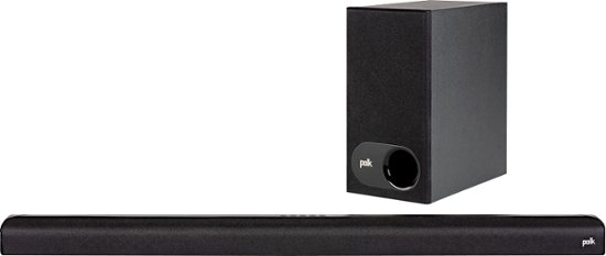 Polk Audio Signa S2 Ultra-Slim TV Sound Bar with Wireless Subwoofer | Works with 4K & HD TVs | Bluetooth Enabled - Black