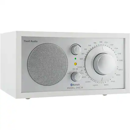 Angle. Tivoli Audio - Bluetooth AM/FM Table Radio - White/Silver.