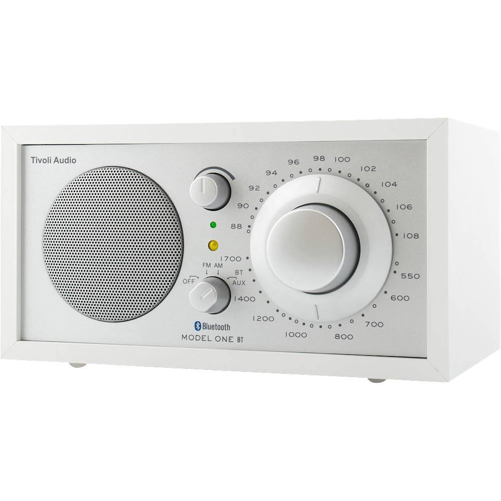 Left. Tivoli Audio - Bluetooth AM/FM Table Radio - White/Silver.