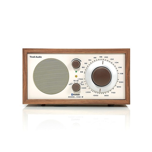 Tivoli Audio - Model One Bluetooth Shelf Speaker with Wood Finish - Walnut/Beige