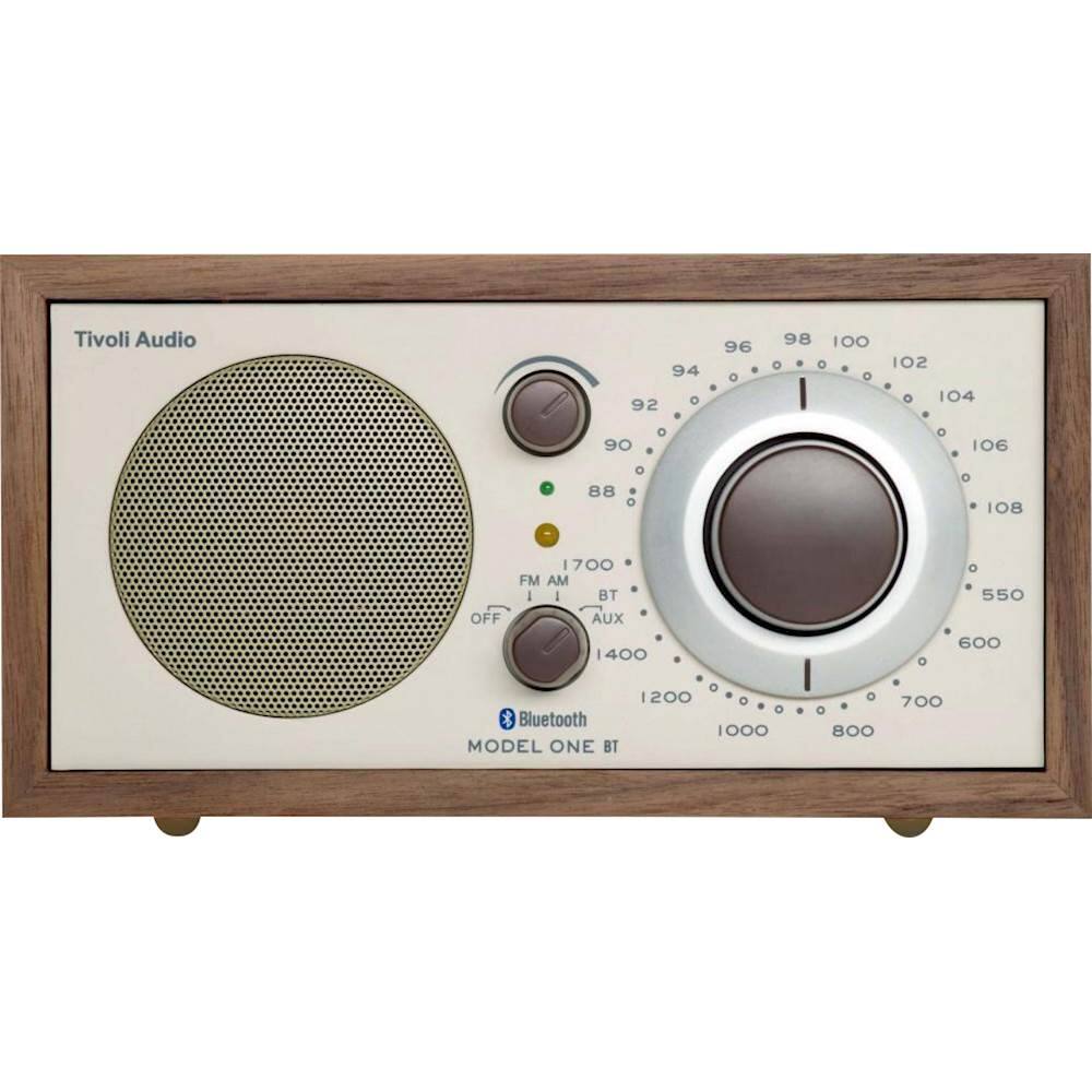 Alt View 12. Tivoli Audio - Model One Bluetooth Shelf Speaker with Wood Finish - Walnut/Beige.