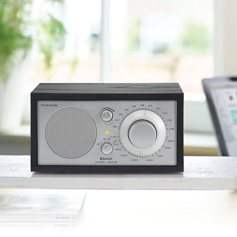 Alt View 11. Tivoli Audio - Model One Bluetooth Shelf Speaker with Wood Finish - Black Ash/Silver.