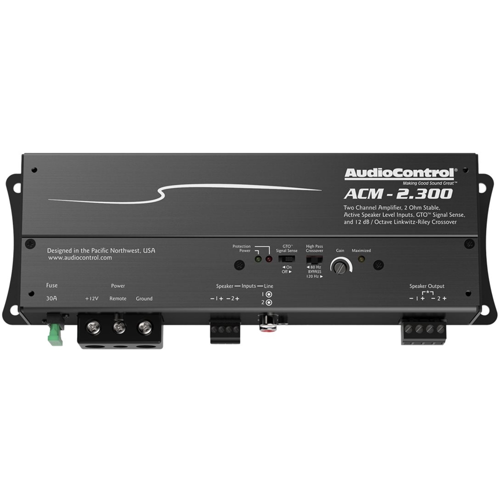 AudioControl - Class D Bridgeable 2-Channel Amplifier with Low-Pass Crossover - Black