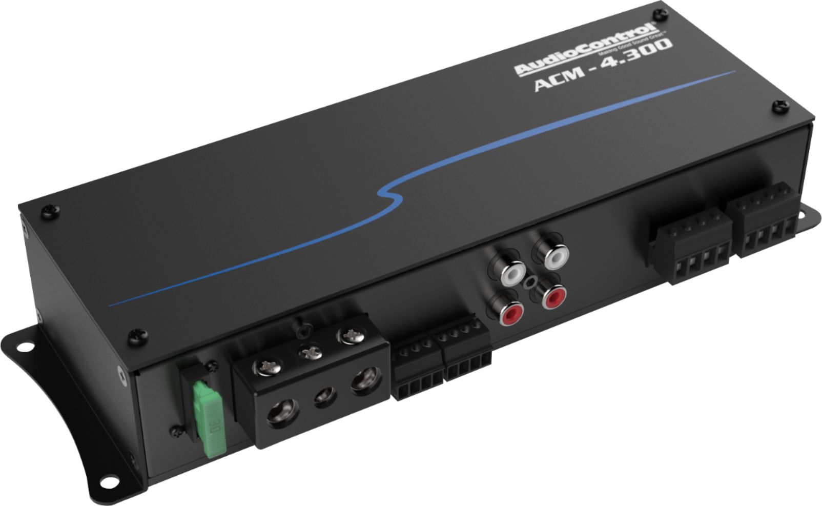 Angle View: AudioControl - 300W 4-Channel Class D Micro Amplifier - Black