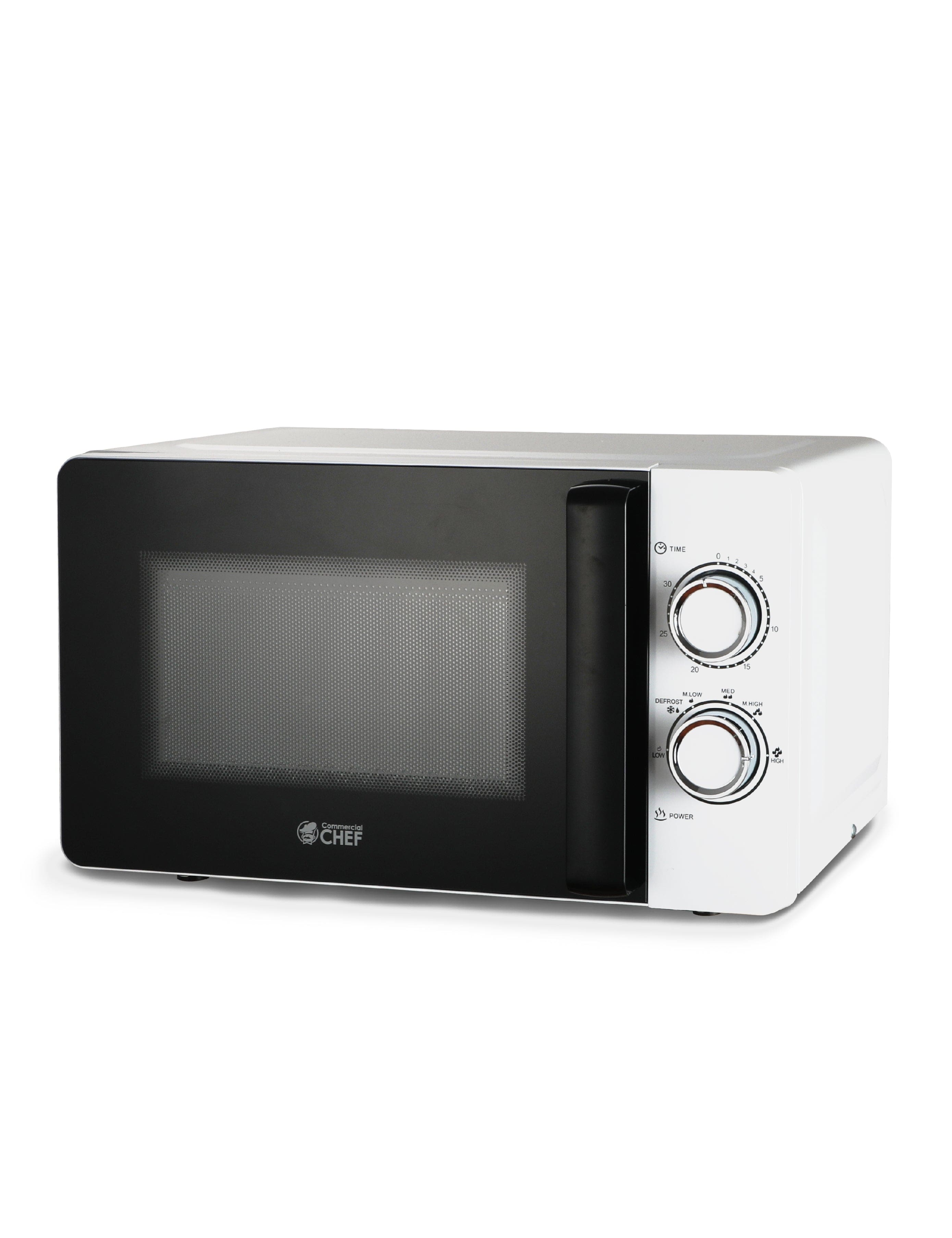 Commercial Chef - Small Microwave 0.7 Cu. Ft. Countertop Microwave with Mechanical Control - White