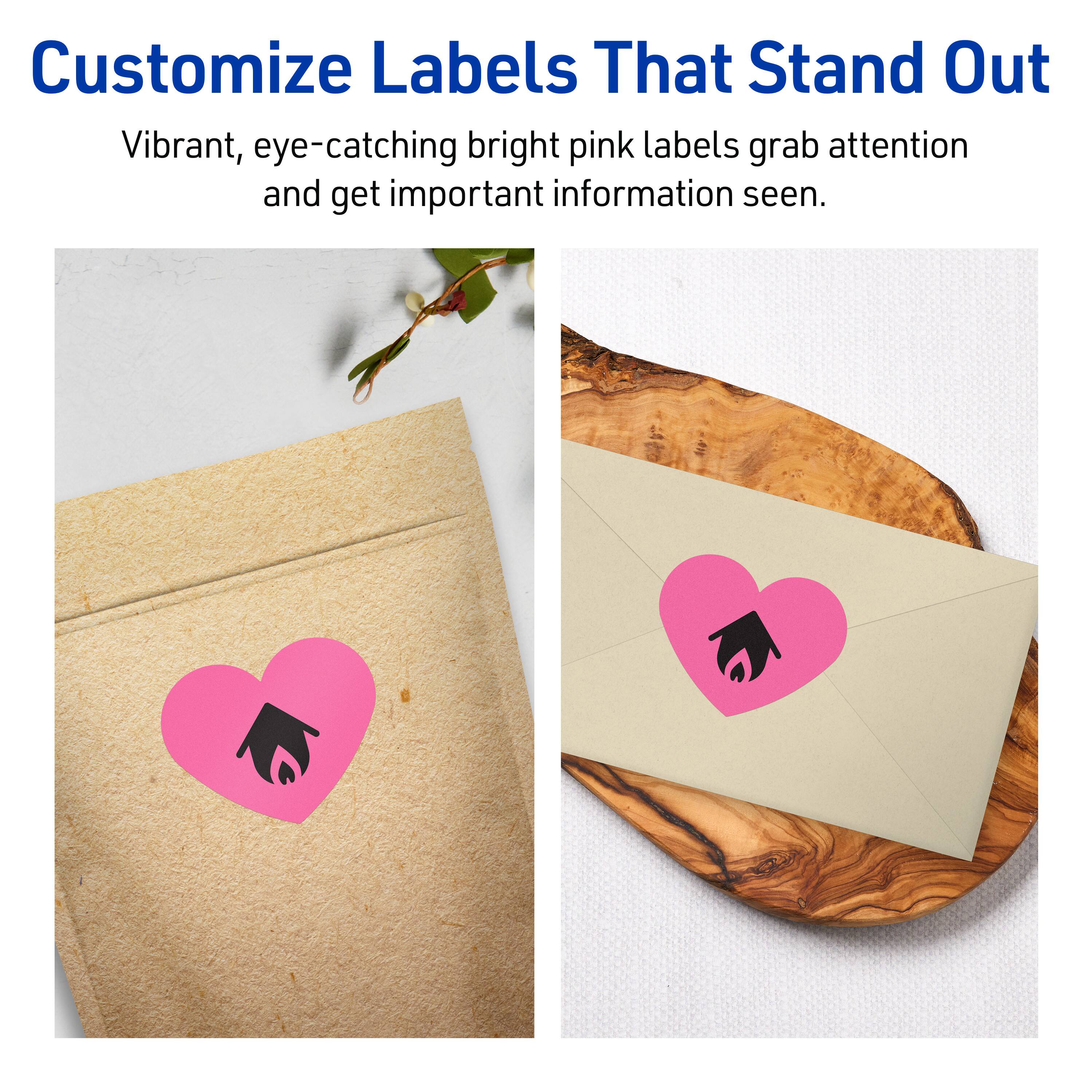 Customize Labels That Stand Out

Vibrant, eye-catching bright pink labels grab attention and get important information seen.