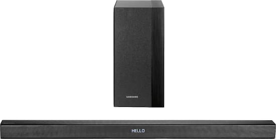 Samsung - 2.1-Channel 300W Soundbar System with 6-1/2" Wireless Subwoofer - Black - Front_Zoom