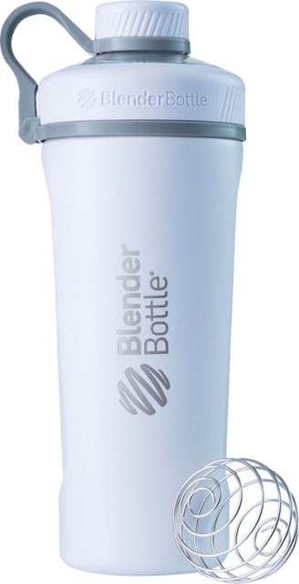 Angle Zoom. BlenderBottle - Radian Insulated Stainless Steel 26 oz. Water Bottle/Shaker Cup - Matte White.
