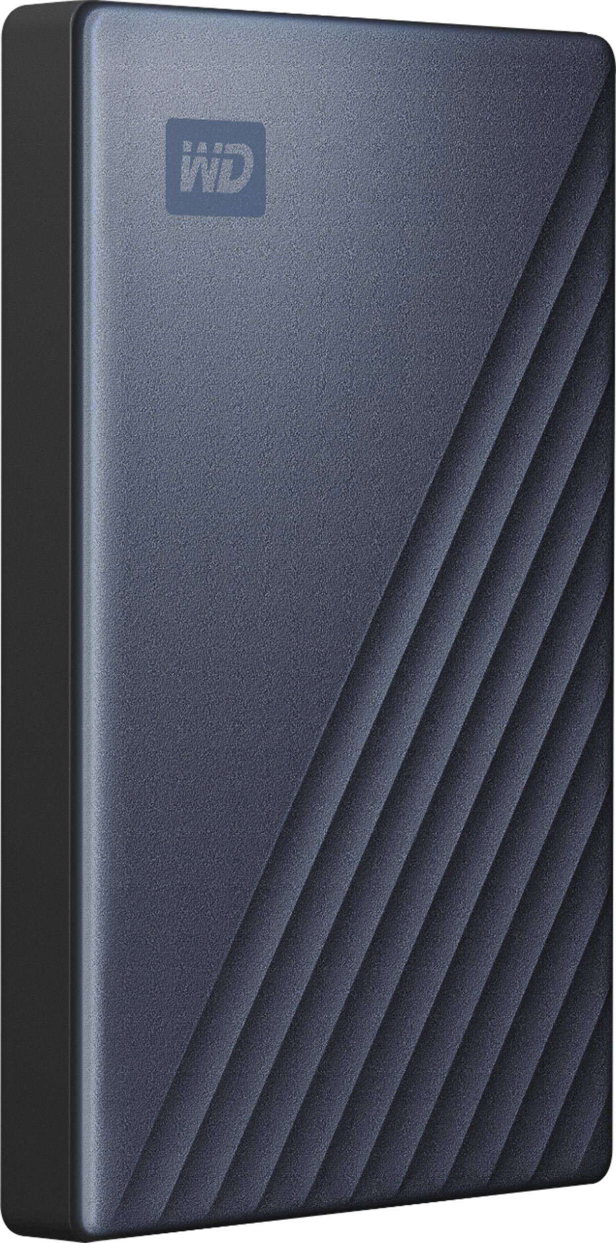 Left. WD - My Passport Ultra 2TB External USB 3.0 Portable Hard Drive - Blue.