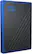 Angle. WD - My Passport Go 500GB External USB 3.0 Portable SSD - Black With Cobalt Trim.