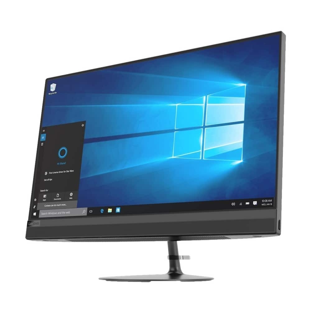 Front. Lenovo - 520-24ICB 23.8" Touch-Screen All-In-One - Intel Core i7 - 12GB Memory - 2TB Hard Drive - Black.